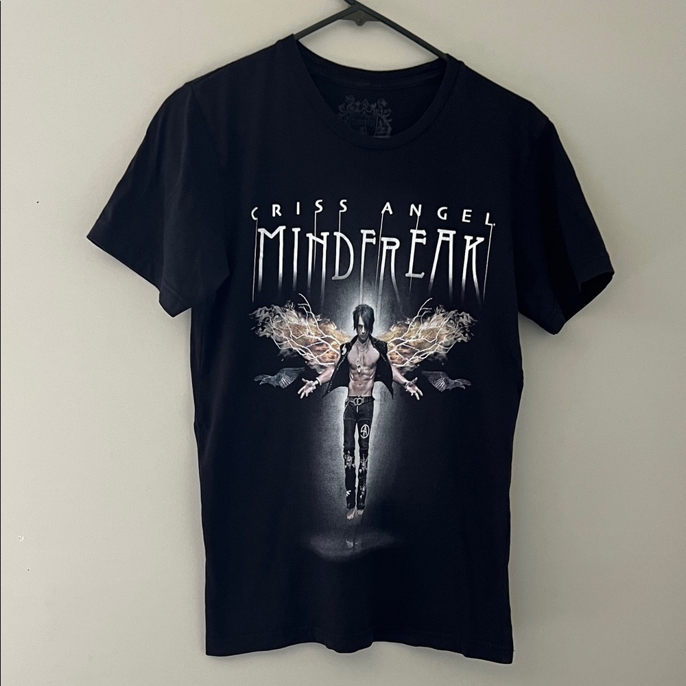 Criss Angel Mindfreak Graphic T-Shirt Black Mens Small